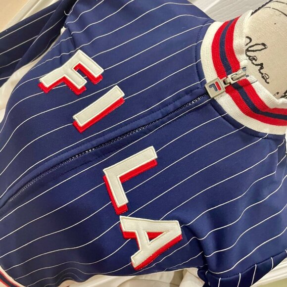 Y2K FILA TRACK SUIT BLUE WHITE RED KIDS SIZE 6 - Picture 7 of 16